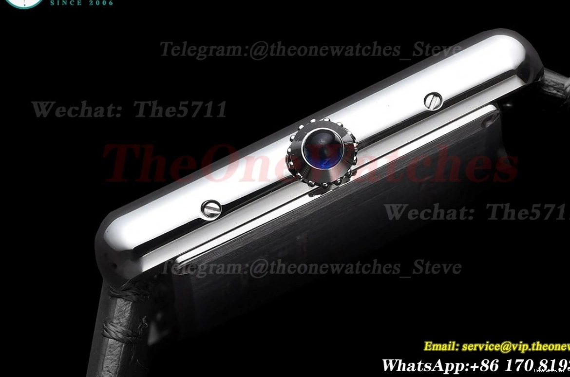 Tank Must Black Quartz On K11F dial White Leather Strap Small 0517